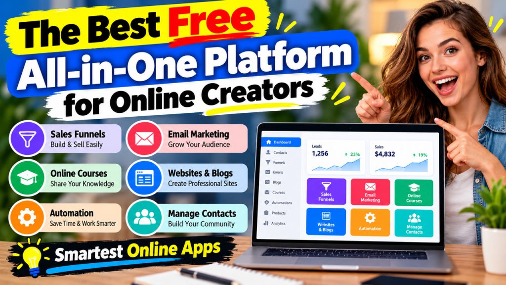 The Best Free All-in-One Platform for Online Creators